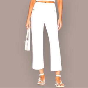 SPANX Stretch Twill Cropped Wide Leg Pants In Bright White EUC Medium